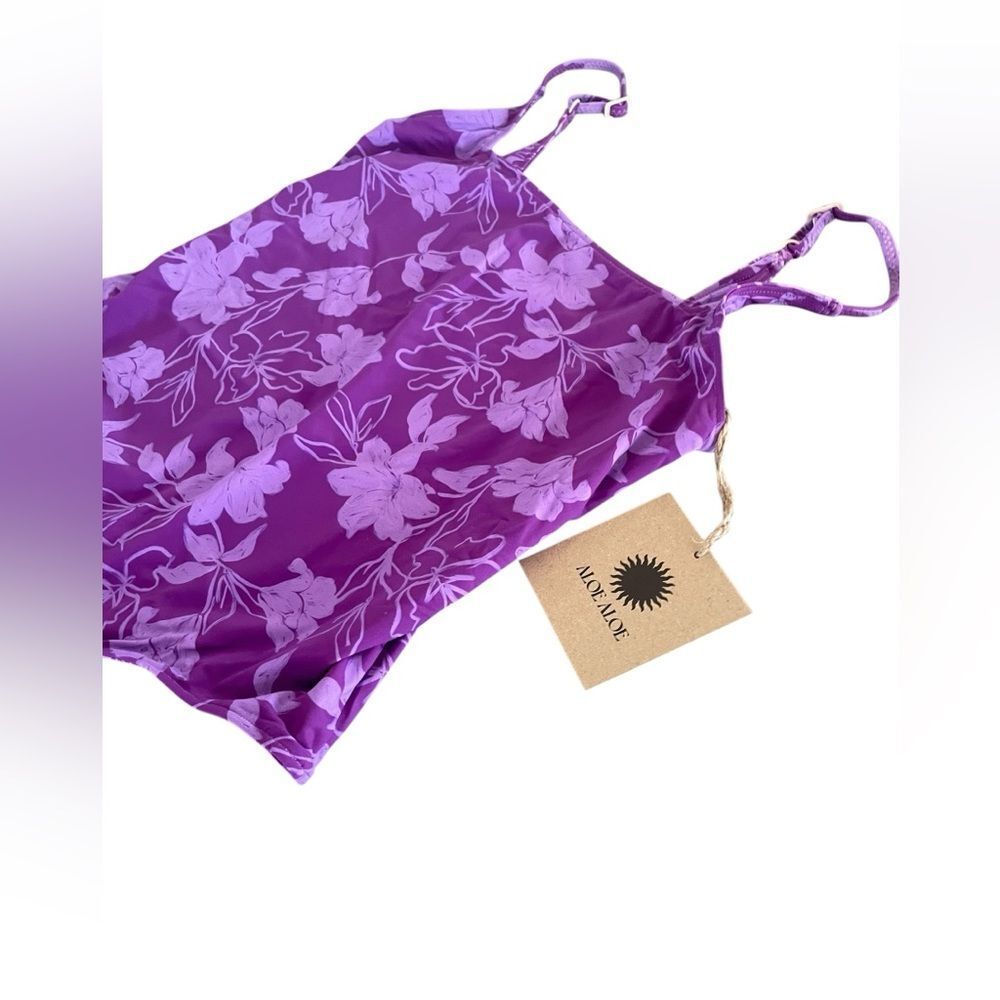 Aloe Aloe Cheeky XL Purple Floral One-Piece Swimsuit - Picture 3 of 7